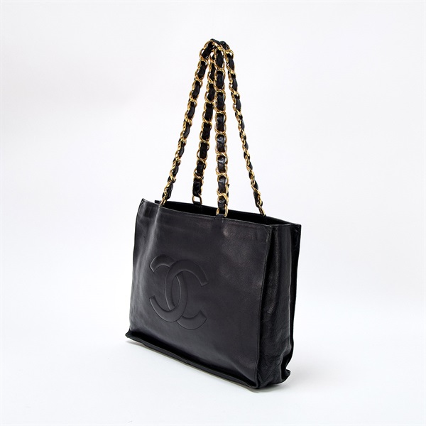 CHANEL ココマーク チェーントート 1995年頃 トートバッグ ブラック