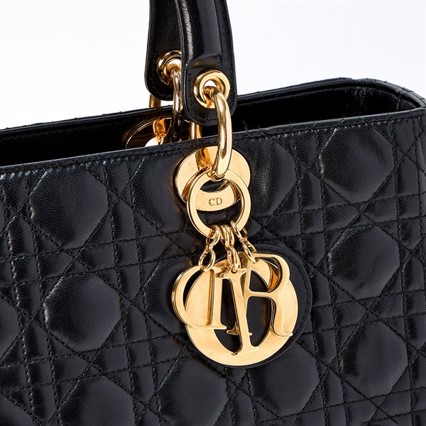 Christian Dior レディディオール ラージ ハンドバッグ ブラック