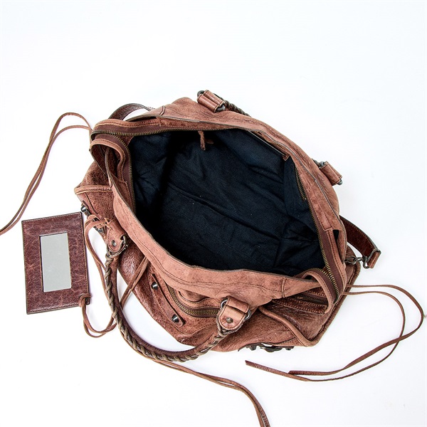 BALENCIAGA シティ ミディアム ハンドバッグ 115748 ブラウン マット