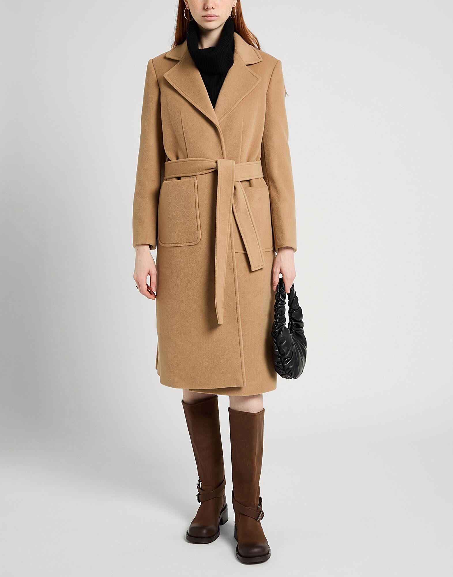 美品】マックスアンドコー ラナウェイ ショートラン キャメル コート