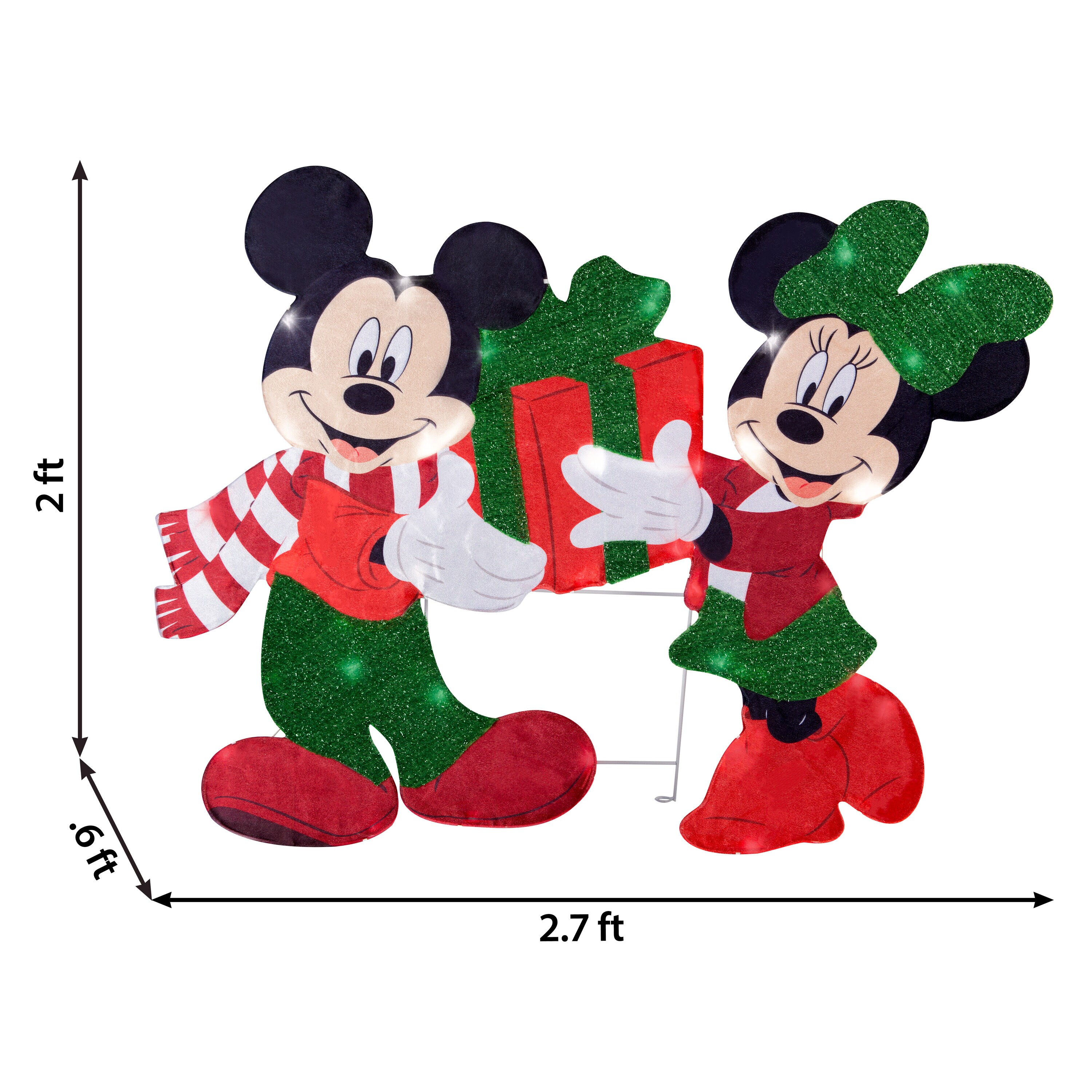Disney Mickey and Minnie 25-in Freestanding Mouse Yard decoration