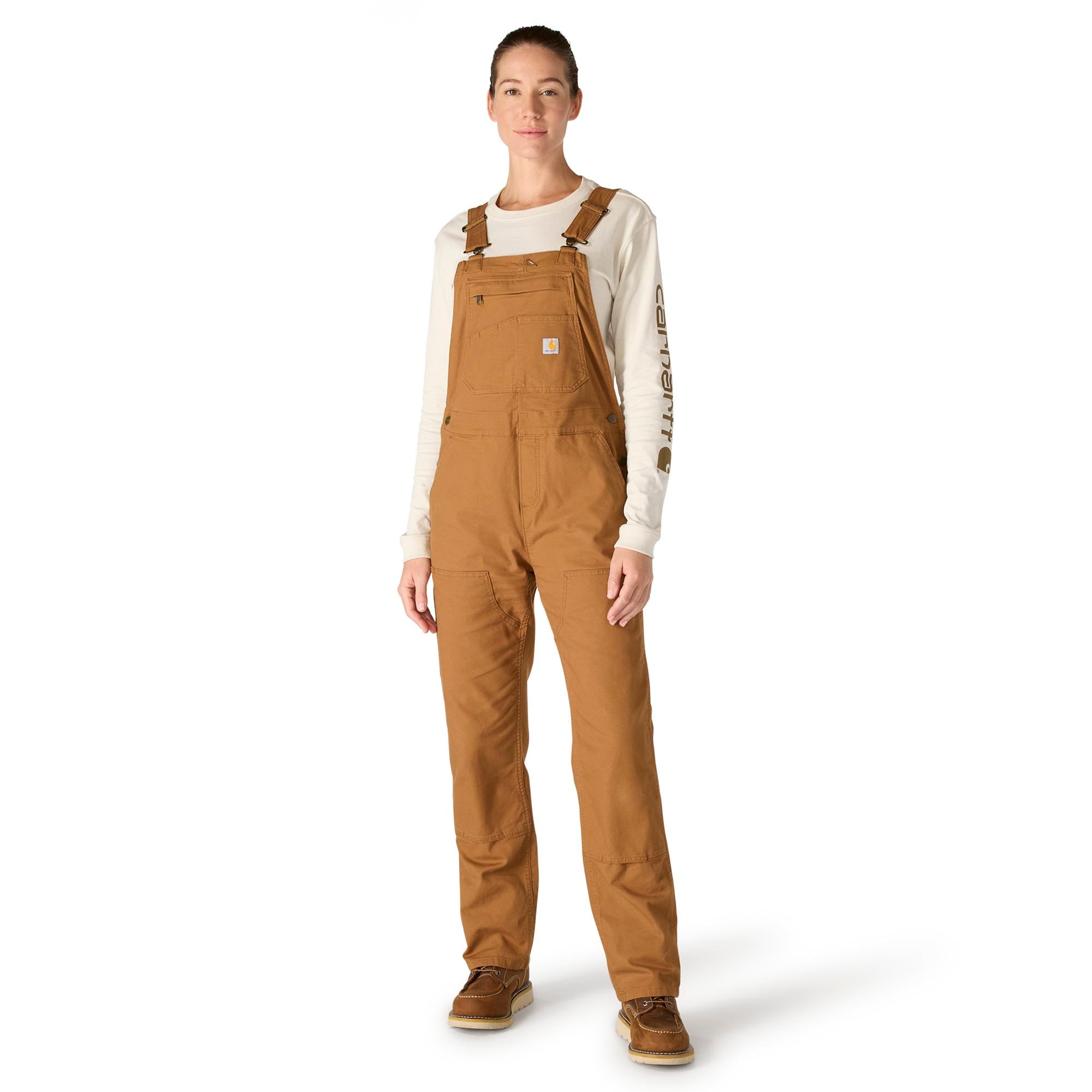 Carhartt Women's Carhartt Brown Sleeveless Canvas Overall (Small