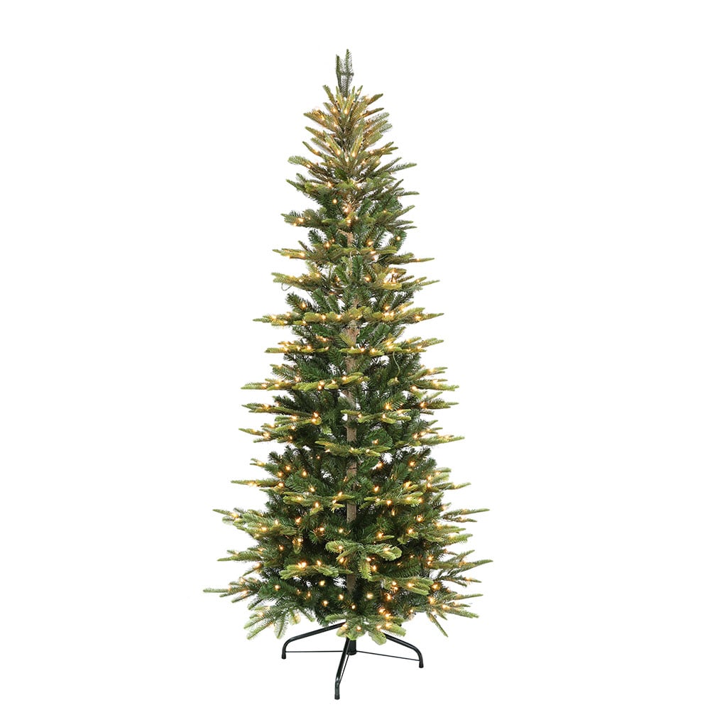 Puleo International 6.5-ft Aspen Fir Slim Artificial Christmas