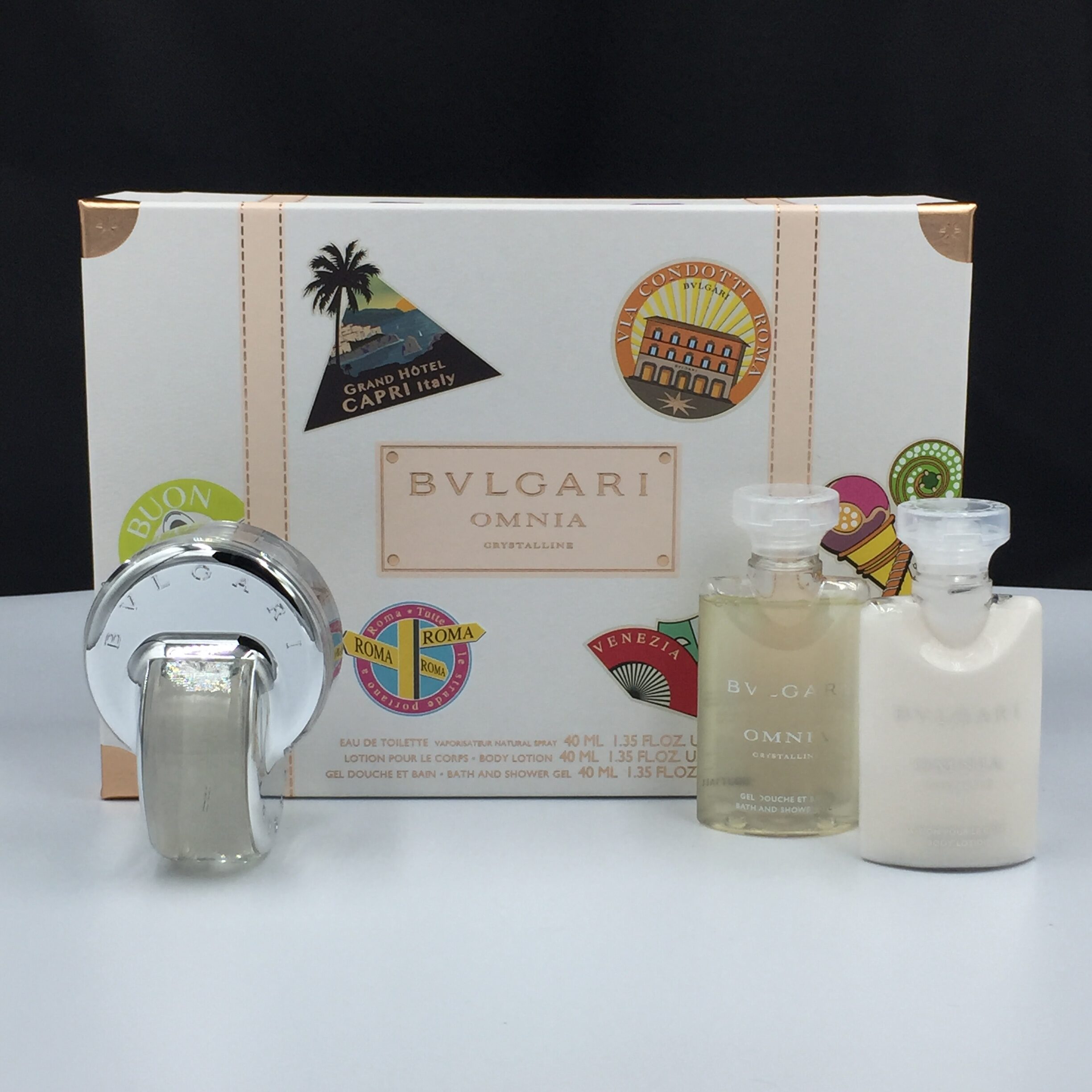 Bvlgari Omnia Crystalline Gift Set ( 40ml Spray + Two Products )