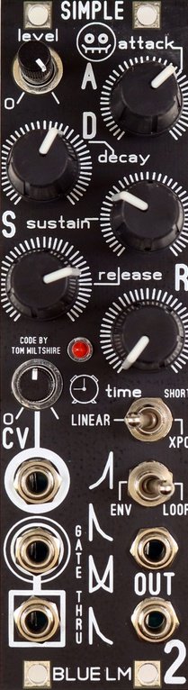 Blue Lantern Modules Simple ADSR v2 - Eurorack Module on ModularGrid