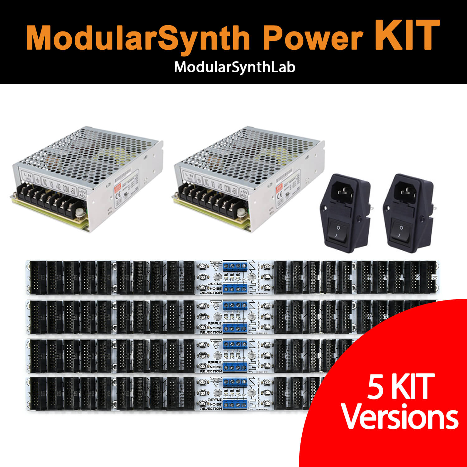 Eurorack Power KIT, Modular Synthesizer Power KIT- ModularSynthLab