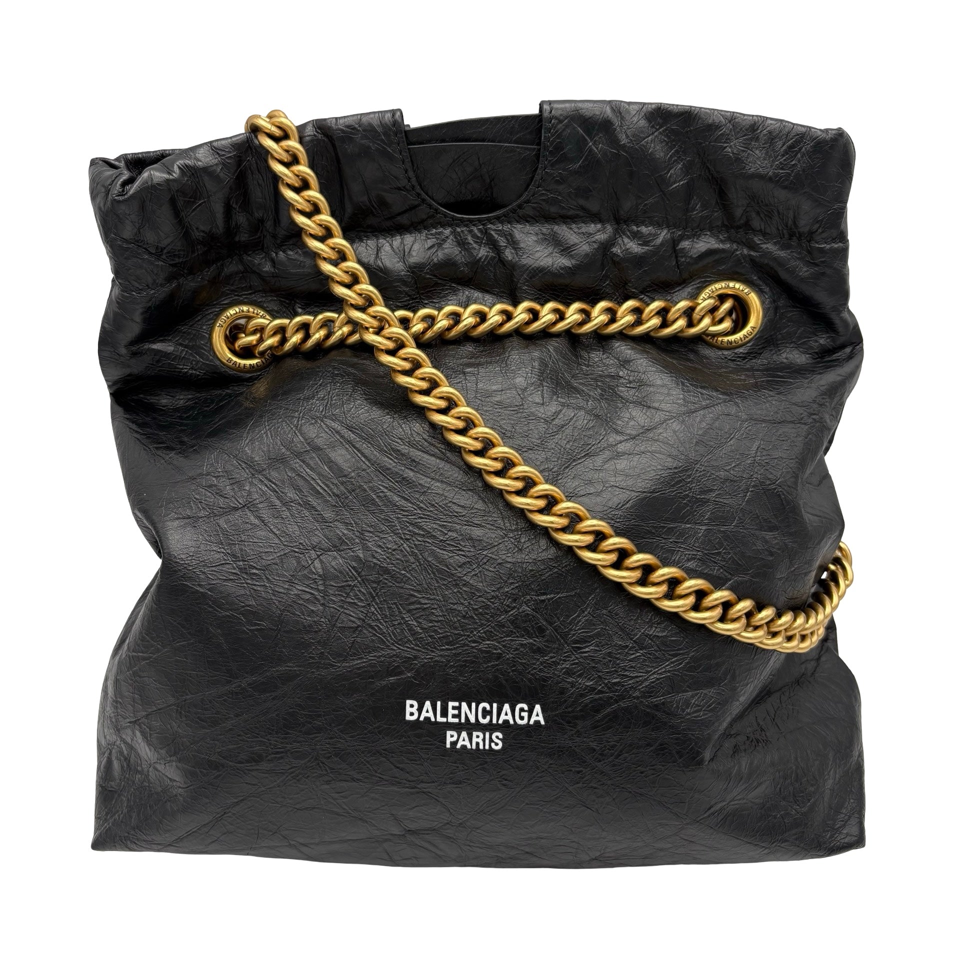 美品】 BALENCIAGA バレンシアガ CRUSH SHOULDER BAG クラッシュ