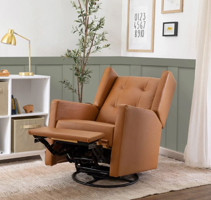 Davinci Maddox Recliner and Swivel Glider in Vegan Leather — Molly