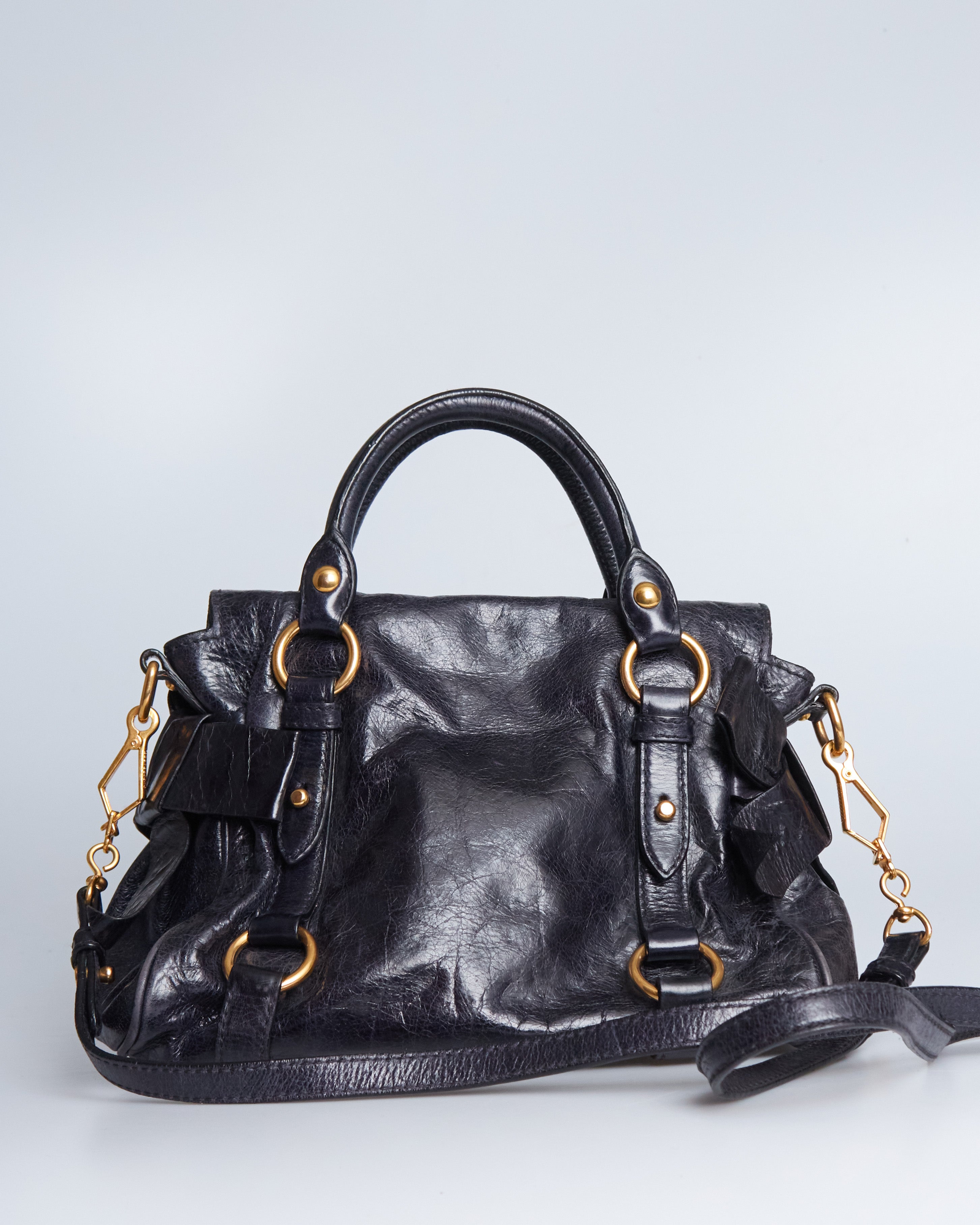 Miu Miu Vitello Lux Bow Bag Mini – Mor Store