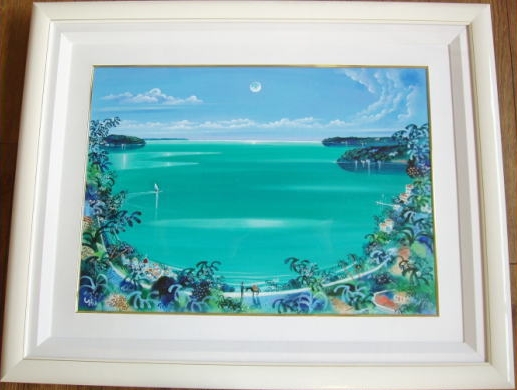 海の絵画を油絵で描いた平野琳人の海の絵「月光」をご購入