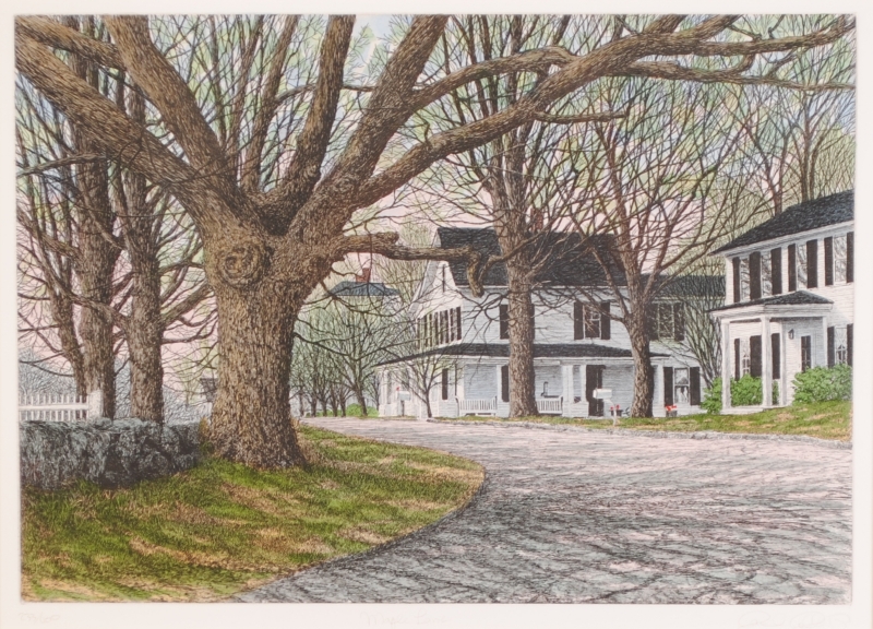 キャロル・コレットが銅版画で制作した絵「メープル・レーン」を通販で販売