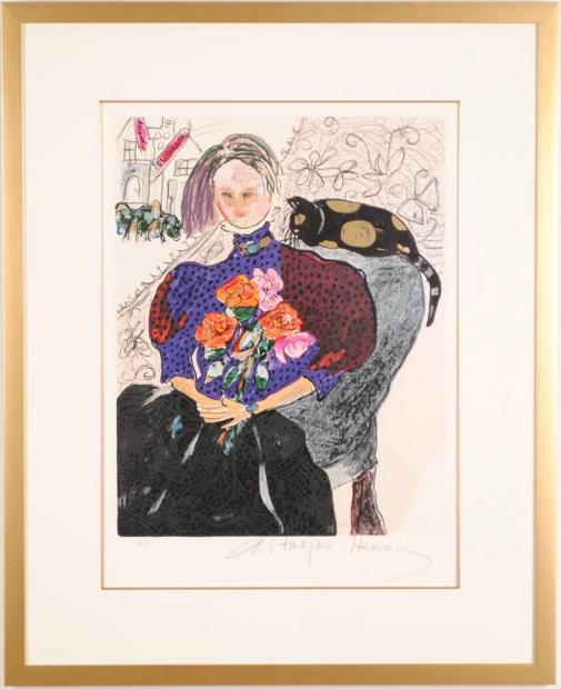 2004.フジ子.ヘミング希少絵画 シルクスクリーン シルクスクリーンの