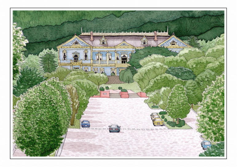 好評のリトグラフ集Ⅰ・風景画（小原雅夫作品） - 函館のカトリック