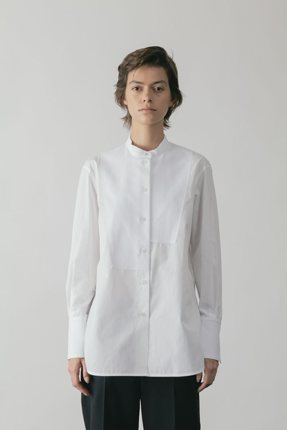 ASYMMETRIC BOSOM SHIRT | CINOH
