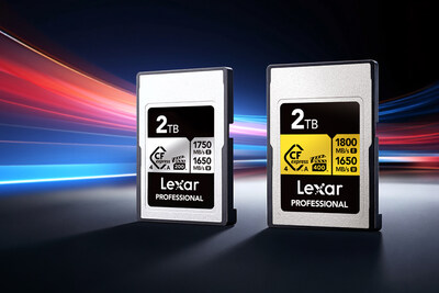 Lexar Launches 2TB Capacity for its GOLD and SILVER CFexpress™ 4.0