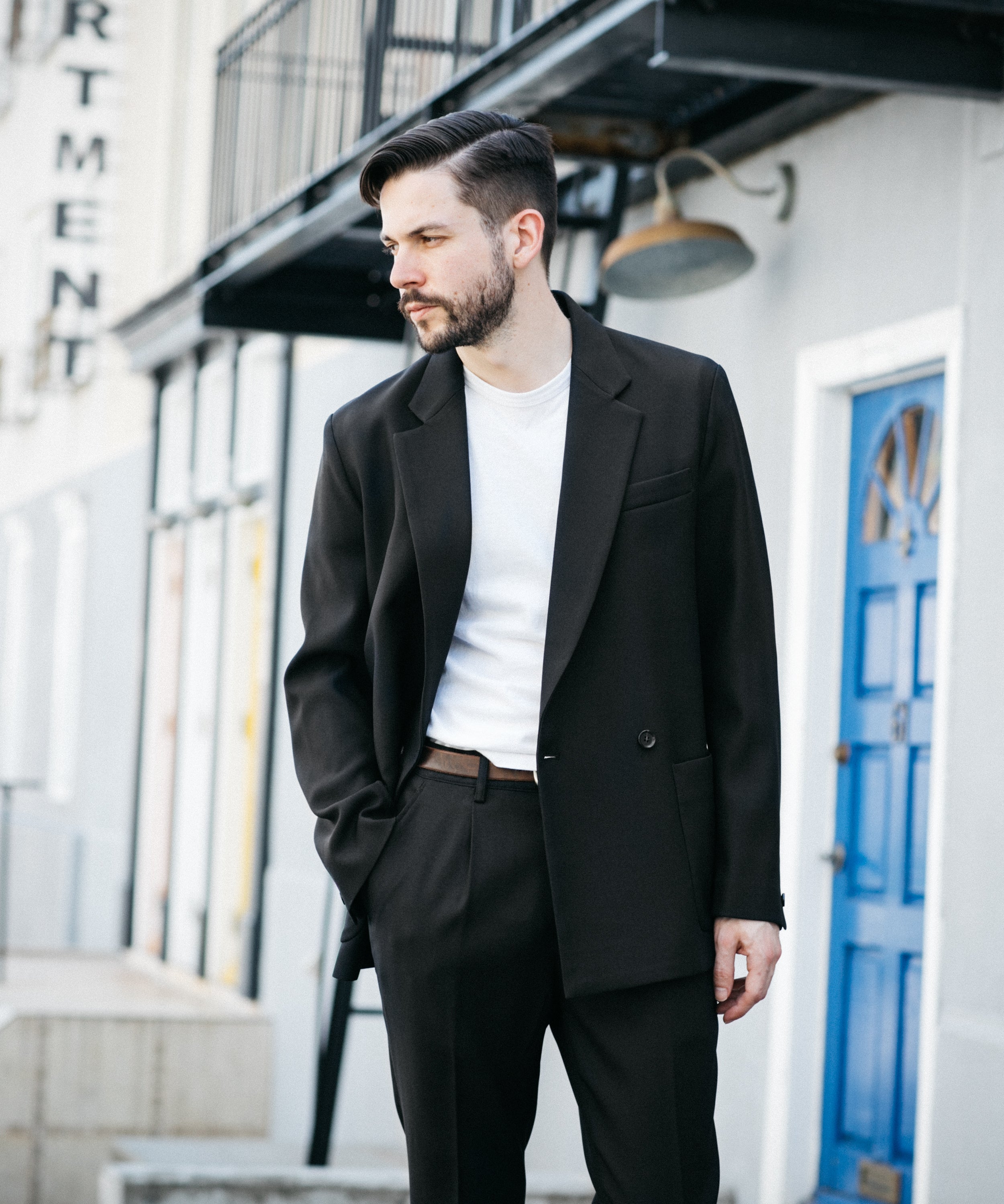 MR.OLIVE / RETRO POLYESTER TWILL / 2B DOUBLE BREASTED JACKET – MR