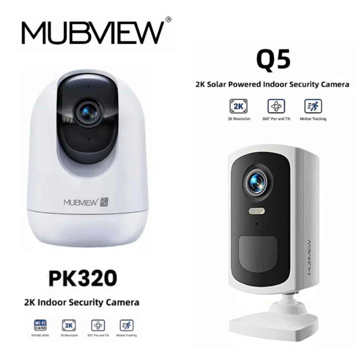 Q5 Wireless Security Camera + PK320 Wired PTZ Security Camera