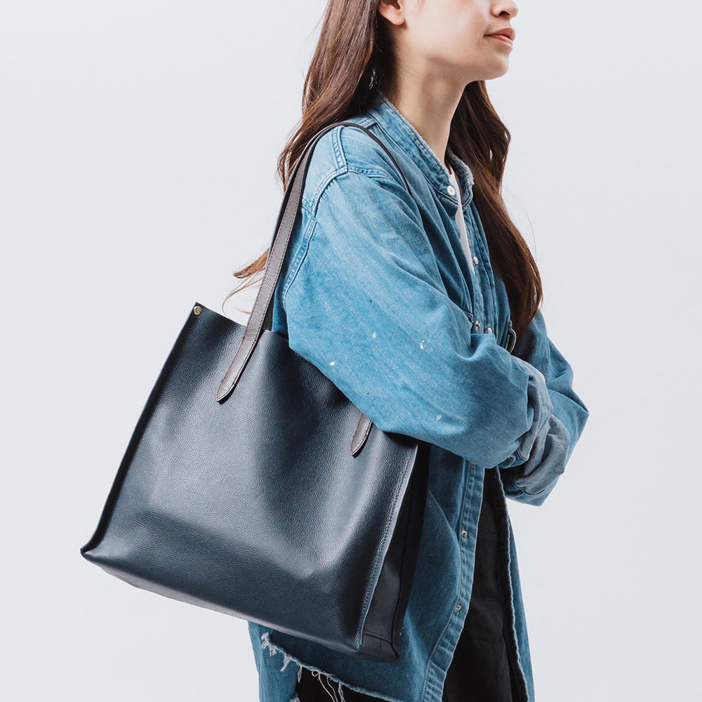 シュリンクレザー 本革 a4 大容量 トートバッグ – MURA-ムラ