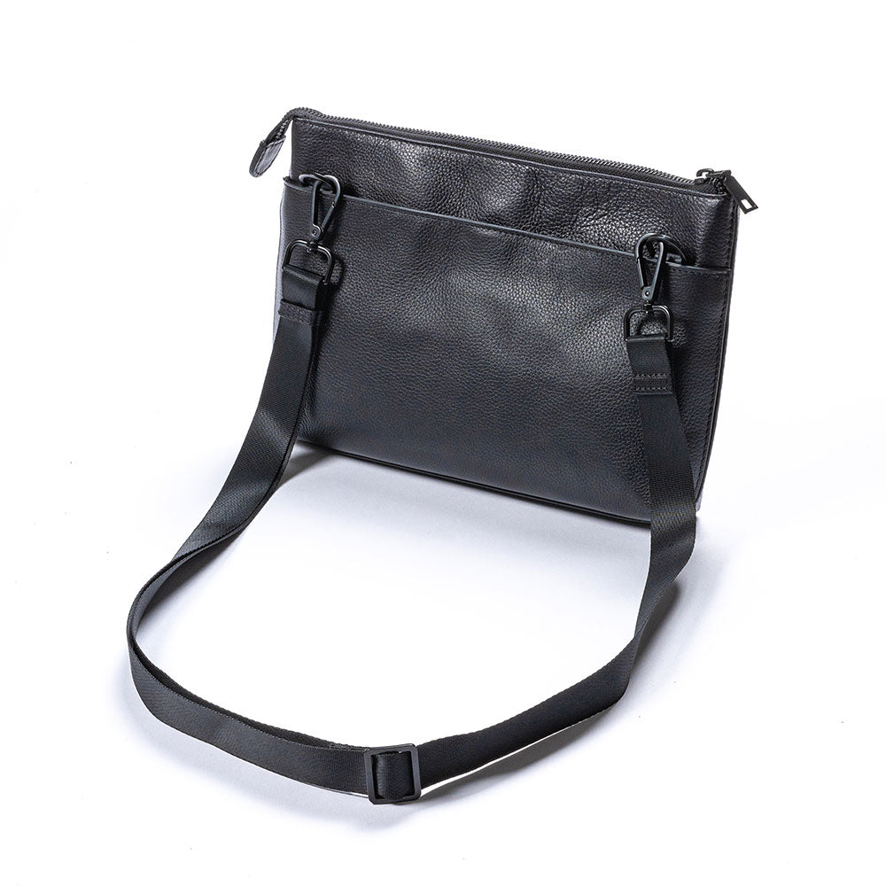 本革/フルグレインレザー スキミング防止機能付き サコッシュ