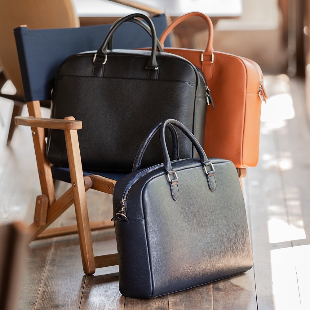 MURA ブリーフケース ビジネスバッグ メンズ 大容量12L 本革