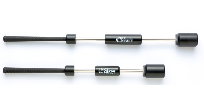 素振りだけでインパクトの瞬間をイメージできる練習器具「ナイス