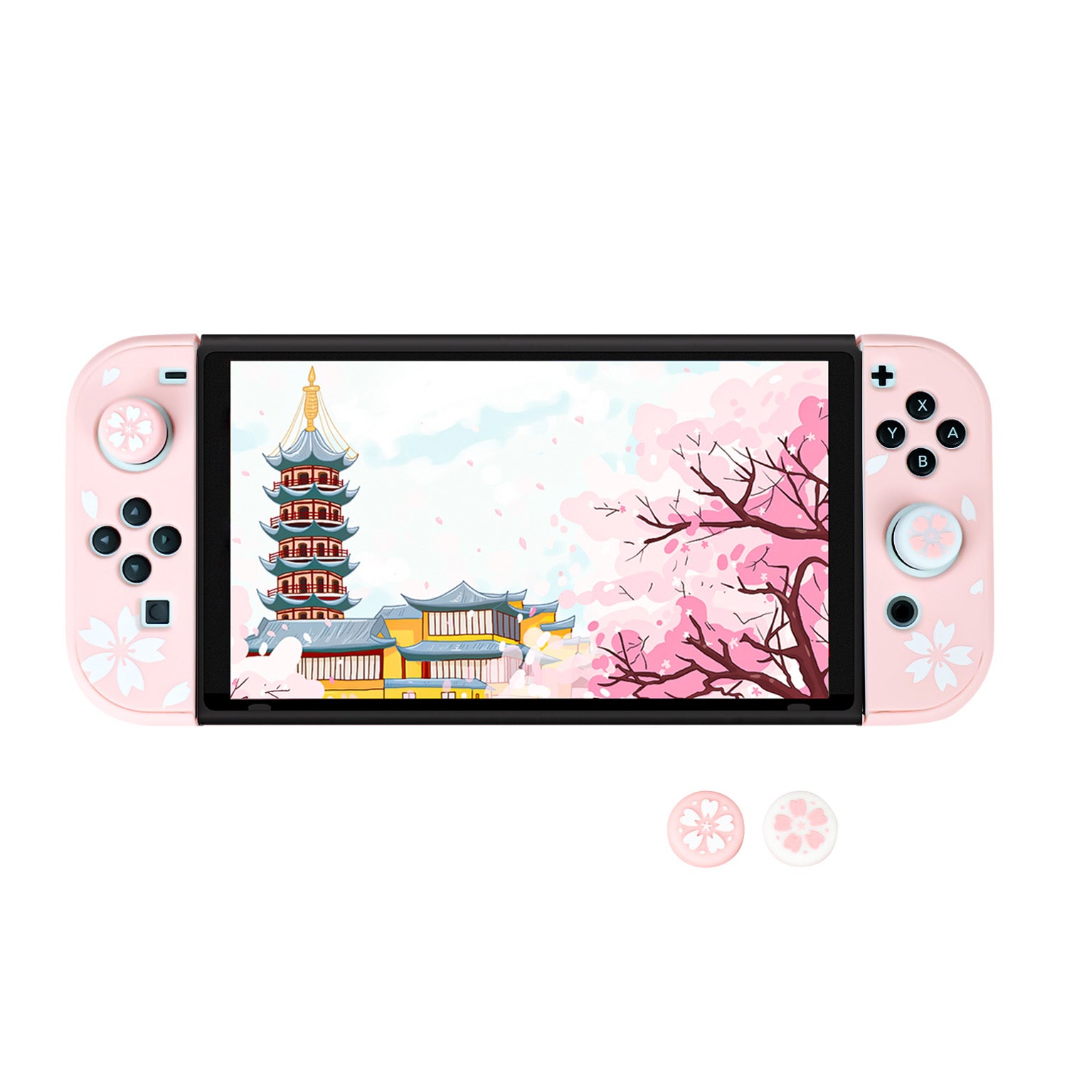 Nintendo Switch OLED Sakura Cherry Pink Protective Shell Case for