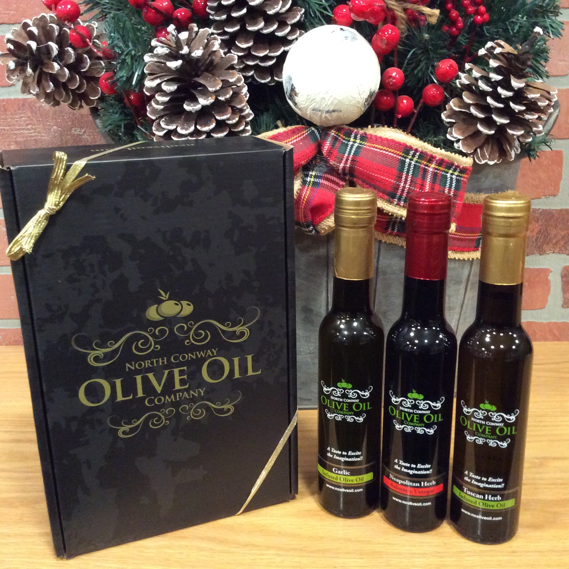 Three 200ml Bottle Gift Box - North Conway Olive Oil Company