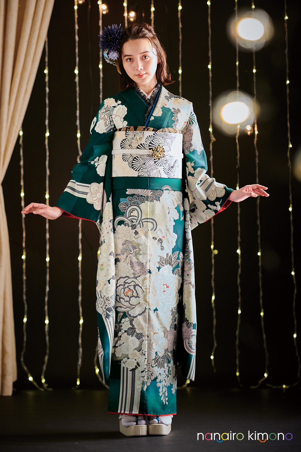 ナナイロキモノWEBショップ / 振袖フルセット｜オフホワイト色・可愛い