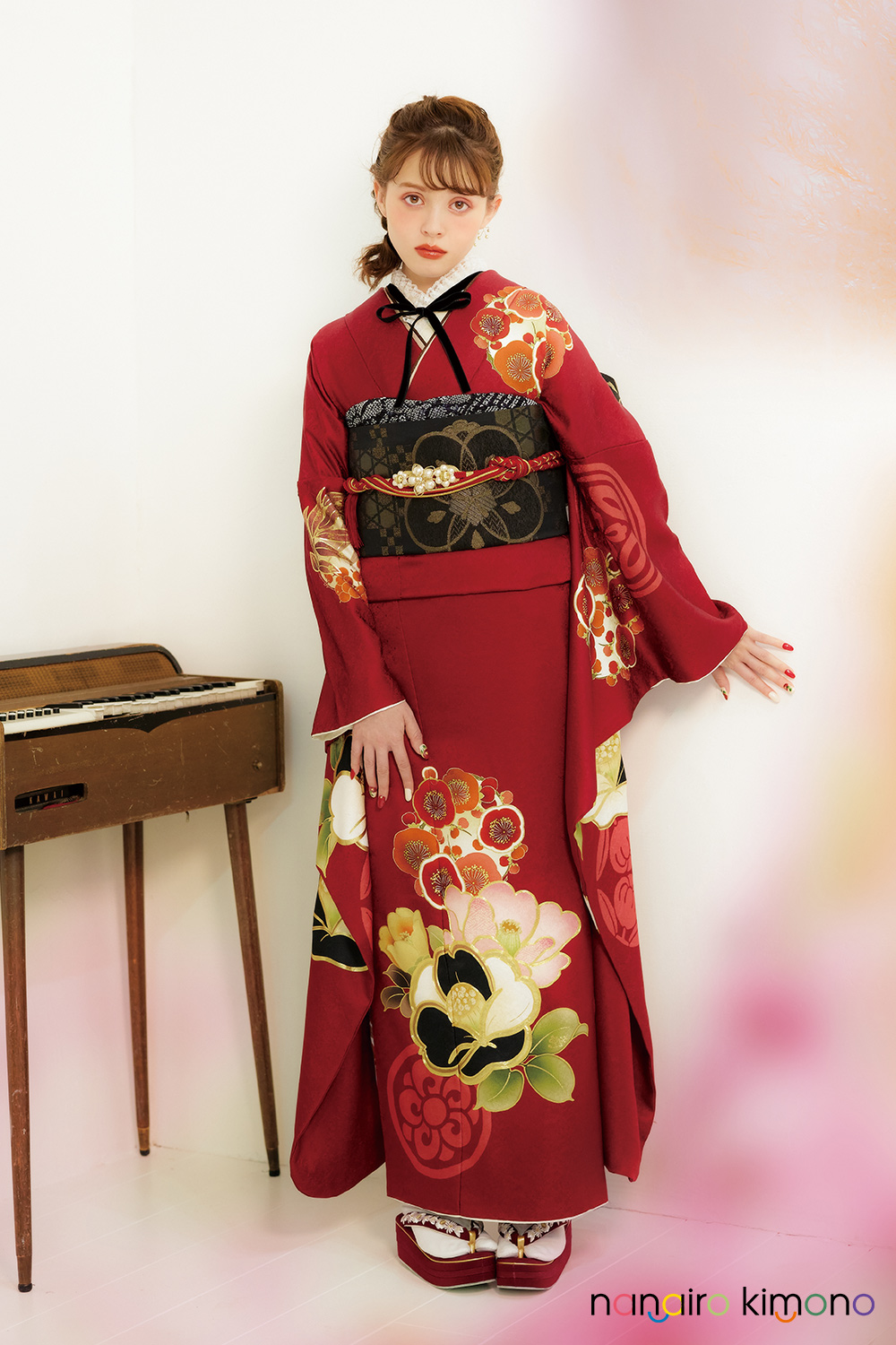 ナナイロキモノWEBショップ / 成人式振袖レンタルフルセット｜赤色