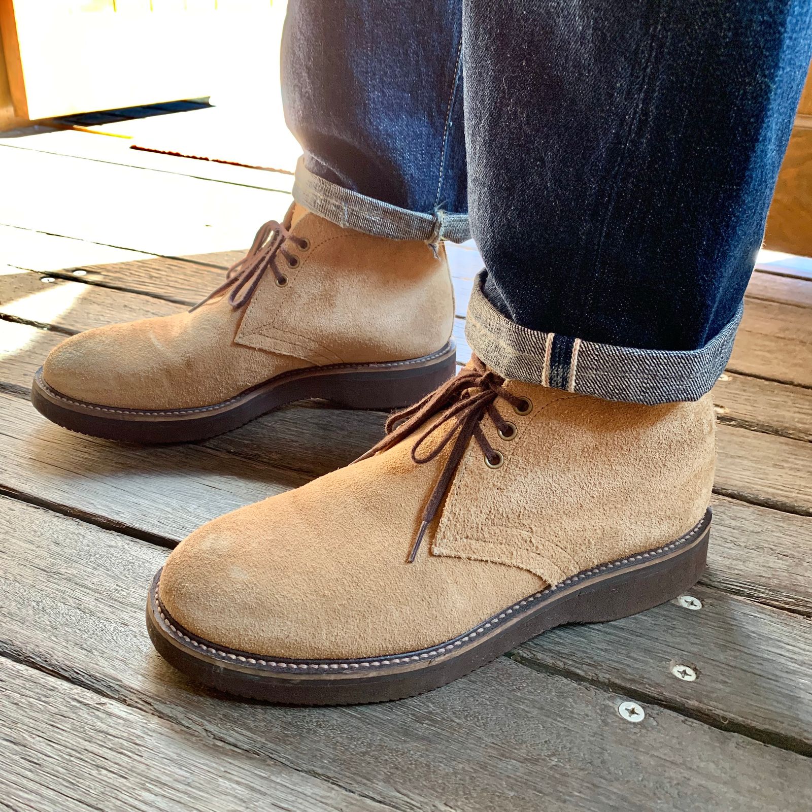 HORWEEN CALICO SUEDE スエードチャッカブーツ | NARO CLOTHING