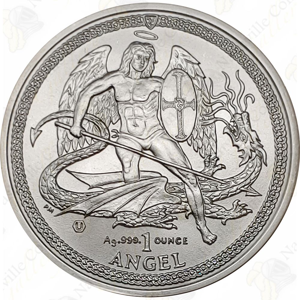 2015 Isle of Man 1 oz .999 fine silver Angel - Brilliant