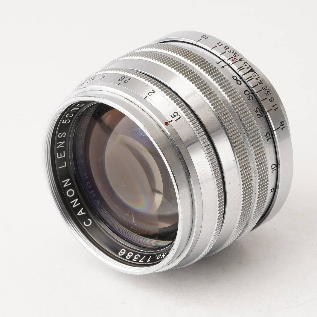 レンズ(単焦点) Canon 50mm f/1.5 LTM L39 Leica Mount レンズ(単焦点