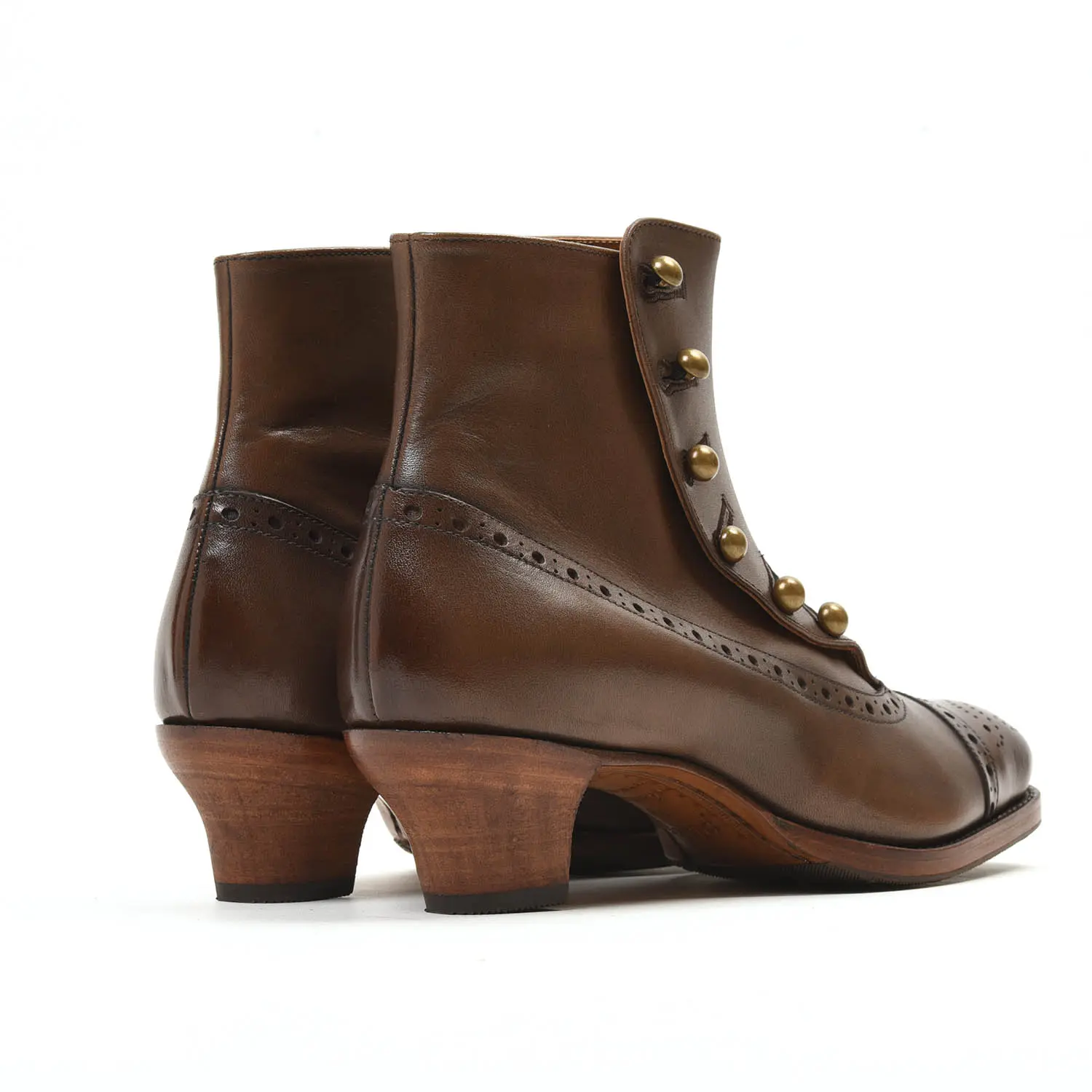 美ボタンブーツ】ショセ PC-5053H (別注底・防水レザー)ダークブラウン