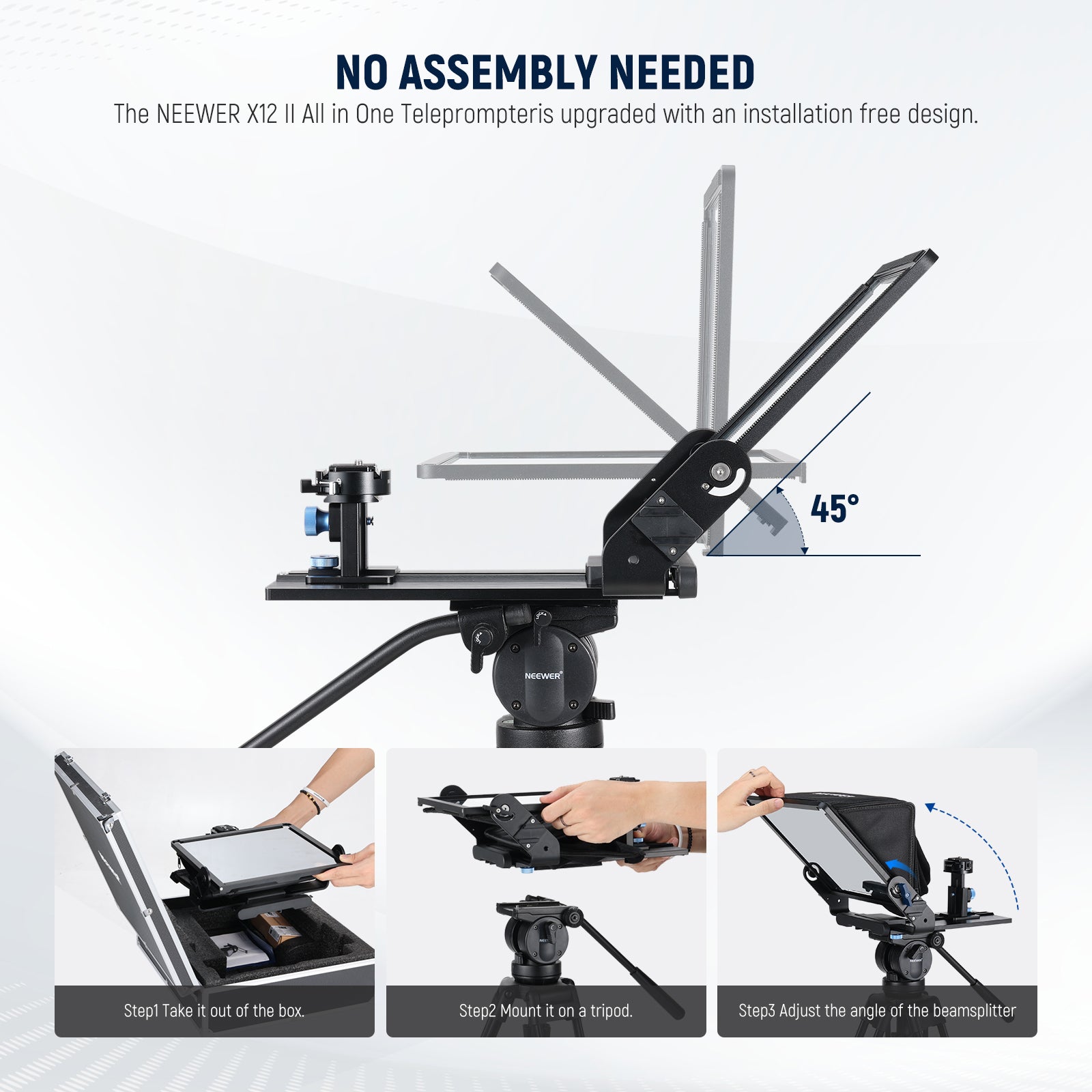 NEEWER X12II Tablet/Camera Prompter | Video Teleprompter