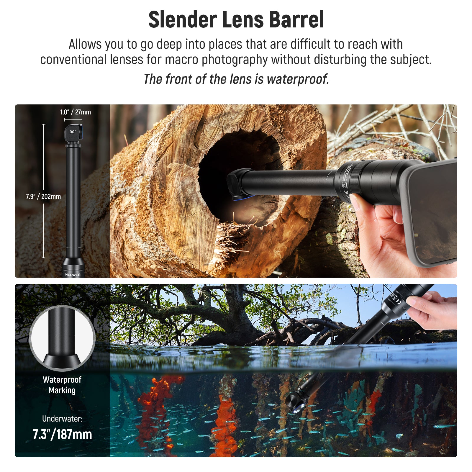 NEEWER LS-51 18mm 2x Macro Phone Lens | Phone Photo Lens