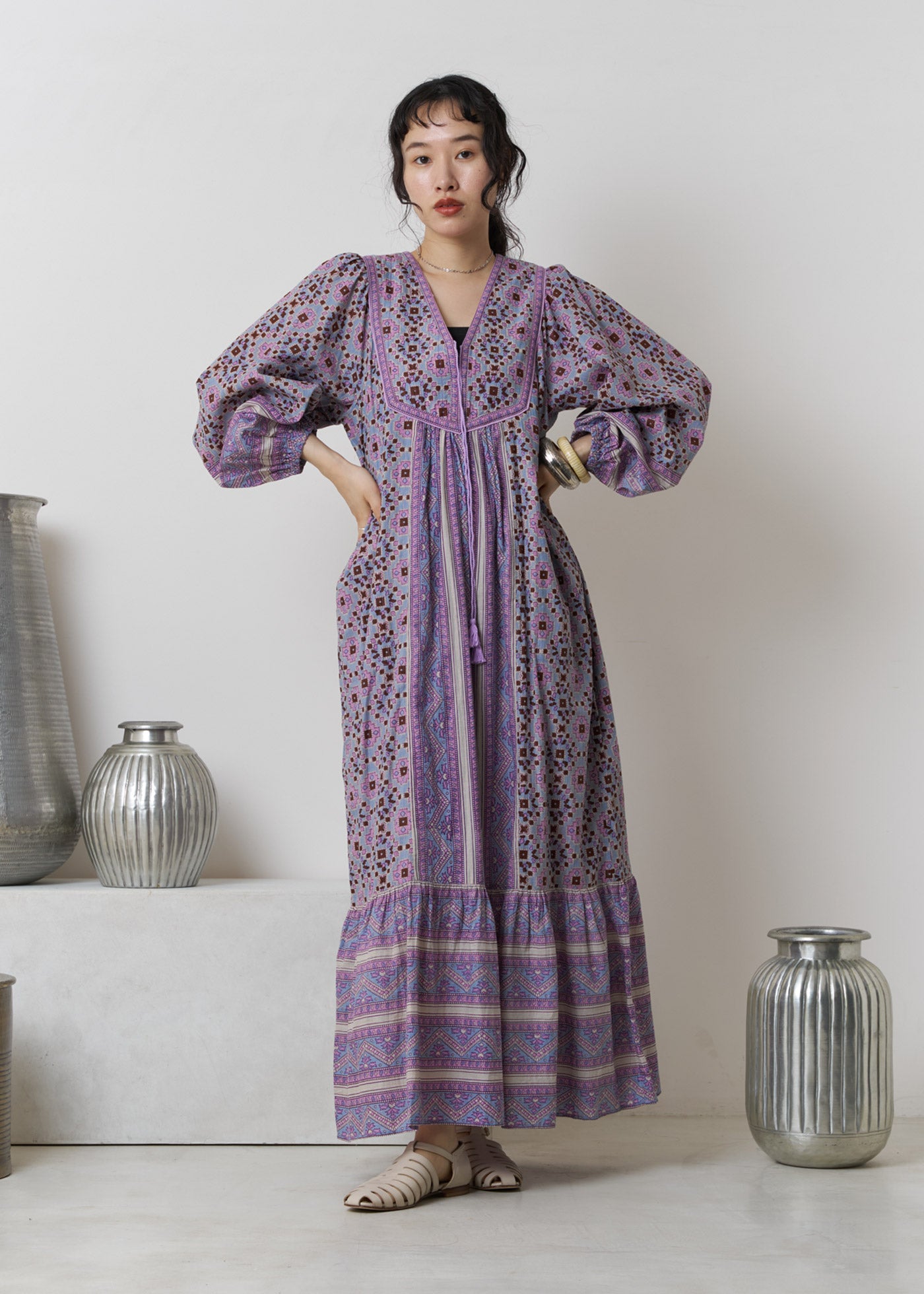 Kareena Square Print Tassel Dress | Pasand by ne Quittez pas