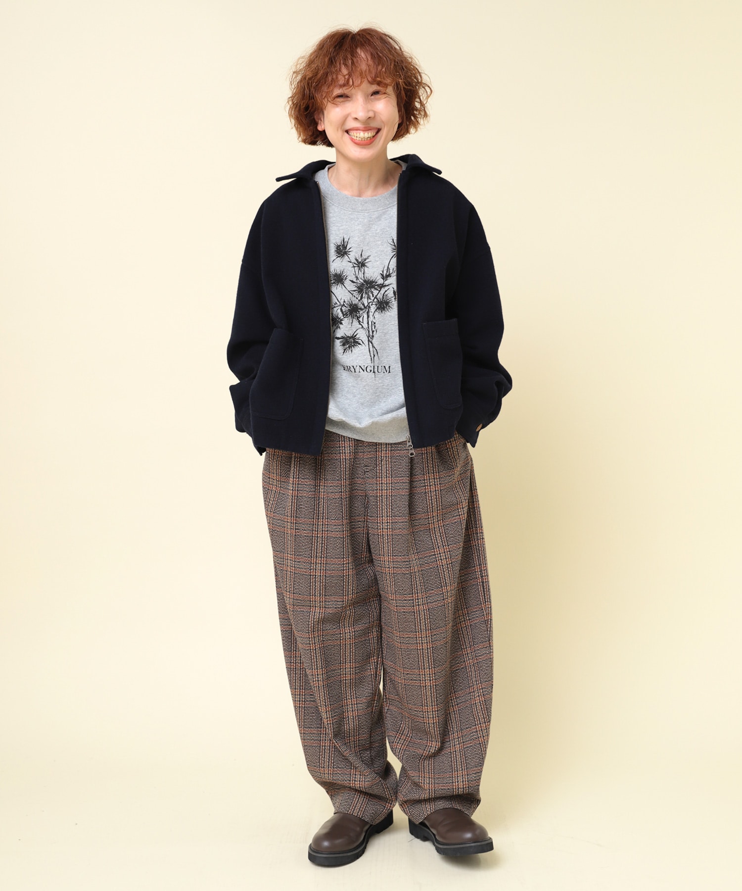 J2118 ウールジップアップブルゾン(M ダークネイビー): アウター - RNA