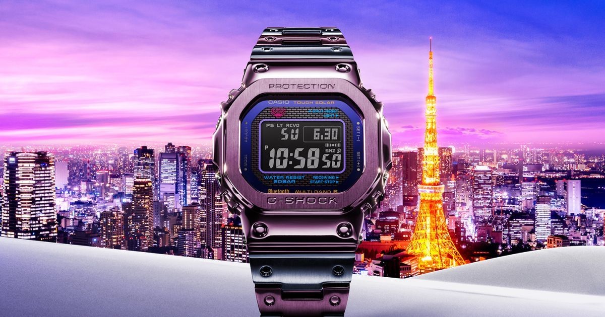 G-SHOCK、黄昏時の東京をテーマにしたフルメタルスクエア「GMW-B5000PB