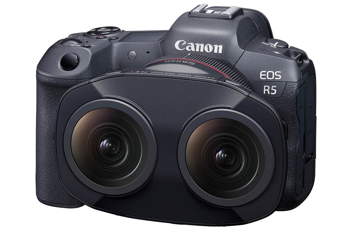 キヤノン、3DのVR映像が撮れる2眼レンズ「RF5.2mm F2.8 L DUAL FISHEYE