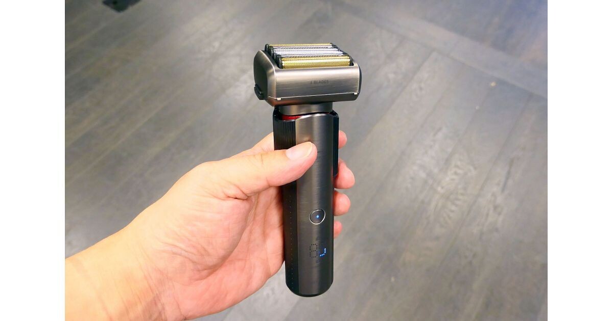 マクセルイズミ、剃り味が5年間変わらない長寿命の6枚刃を持つ電動