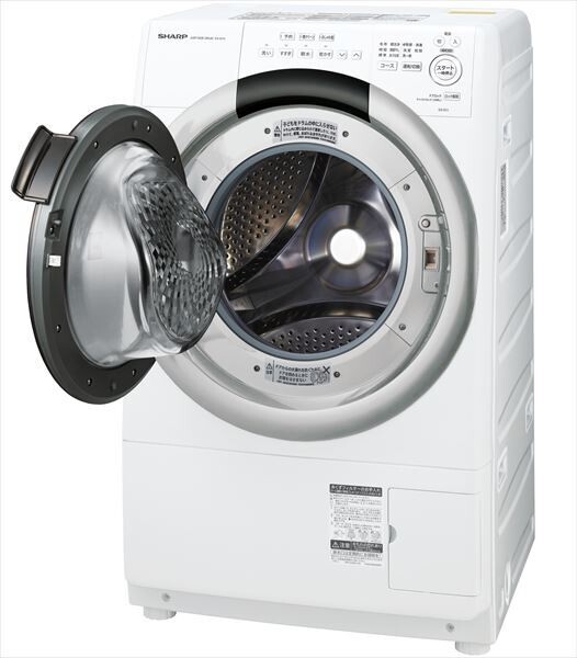 シャープ、幅60cm×奥行60cmでコンパクトに設置できるドラム式洗濯乾燥
