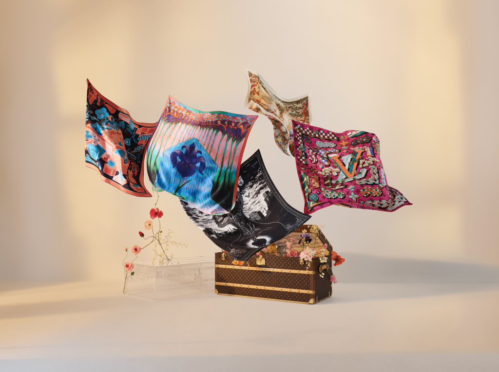 Louis Vuitton's Iconic Silk Scarves Get an Artistic Makeover