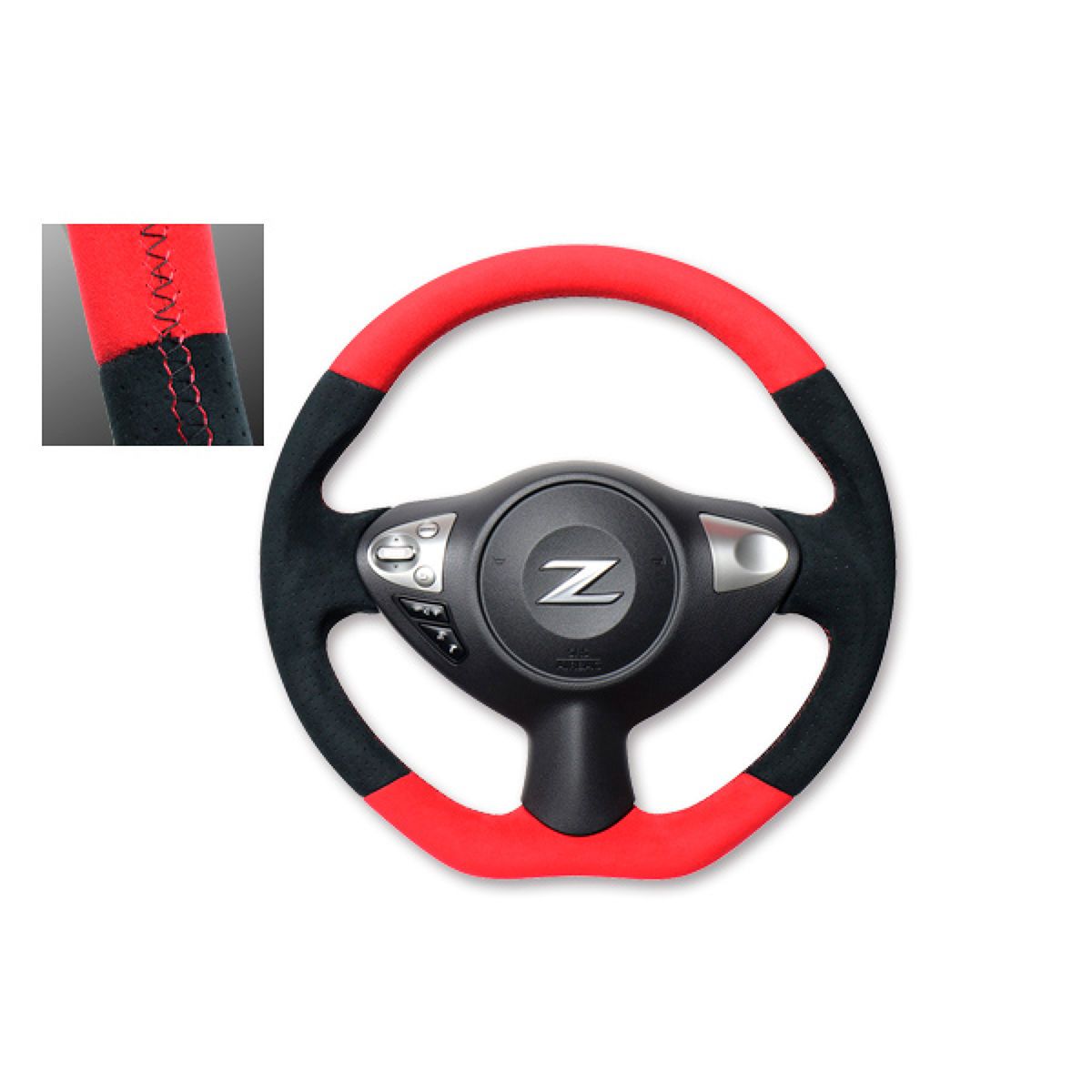 REAL ステアリング オリジナルシリーズ レッド＆ブラックウルトラ