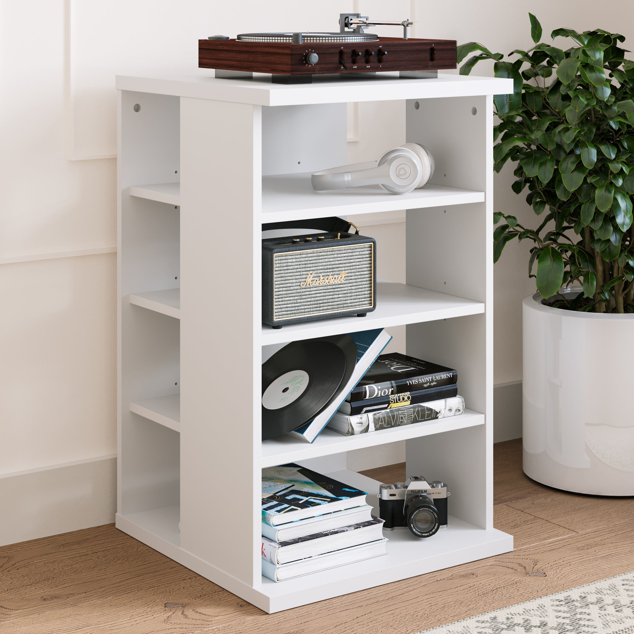 Jasper 4-Shelf Audio Tower Bookcase – Nexeradistribution