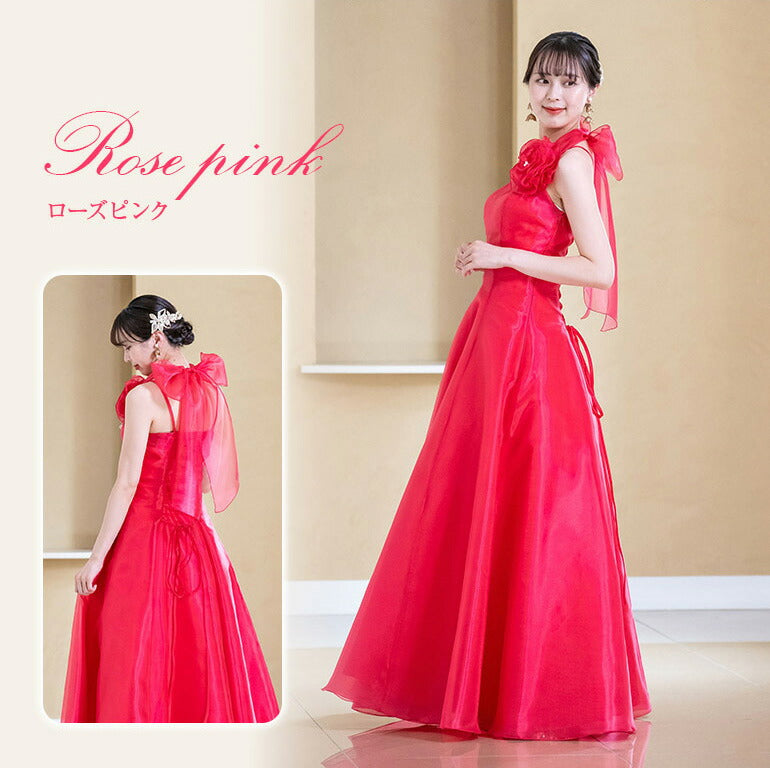 演奏会用ドレス 薔薇柄シャンタン カラードレス op3563 – non prestage