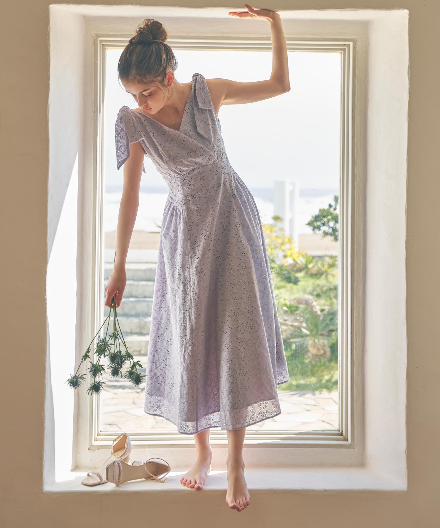 肩リボン刺繍ワンピース | ロングワンピース | NOELA OFFICIAL WEB STORE