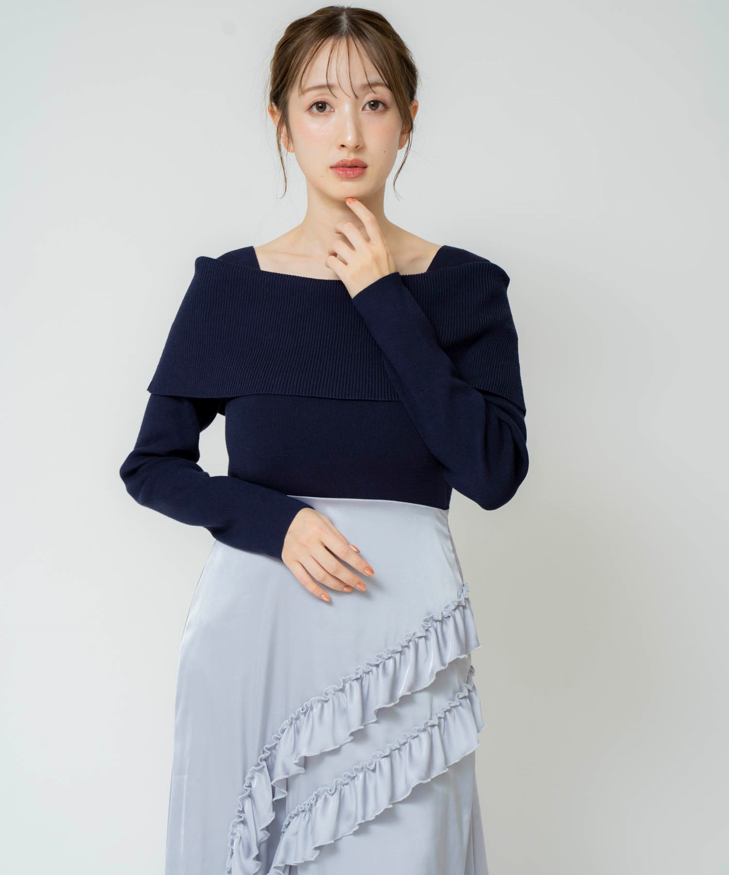 SSサイズあり】フリルドッキングワンピ | ロングワンピース | NOELA