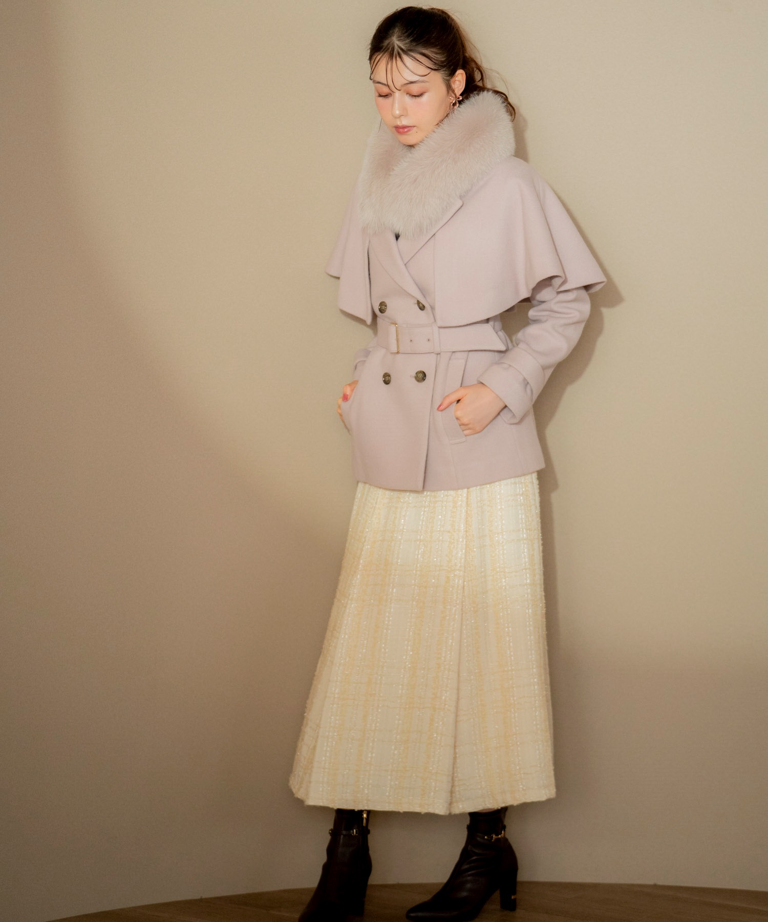 ケープ2WAYミディウールコート | コート | NOELA OFFICIAL WEB STORE