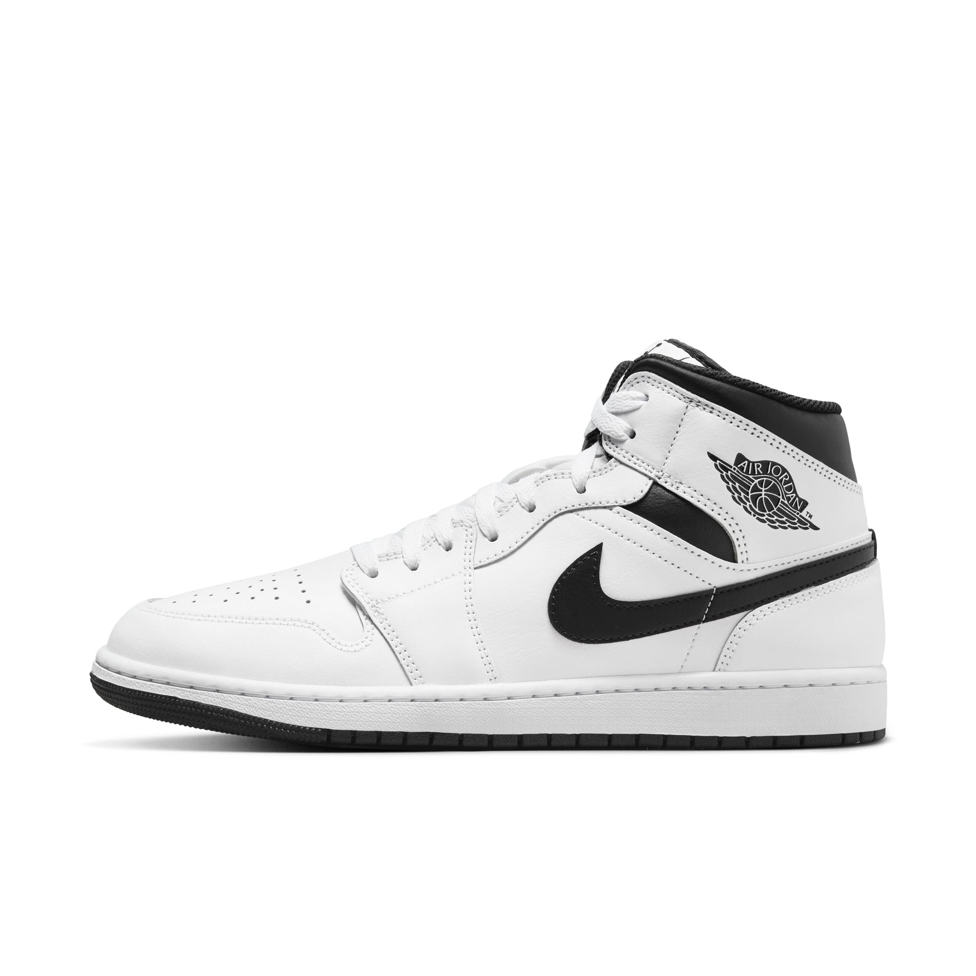 Jordan - Men - Air Jordan 1 Mid - White/Black – Nohble