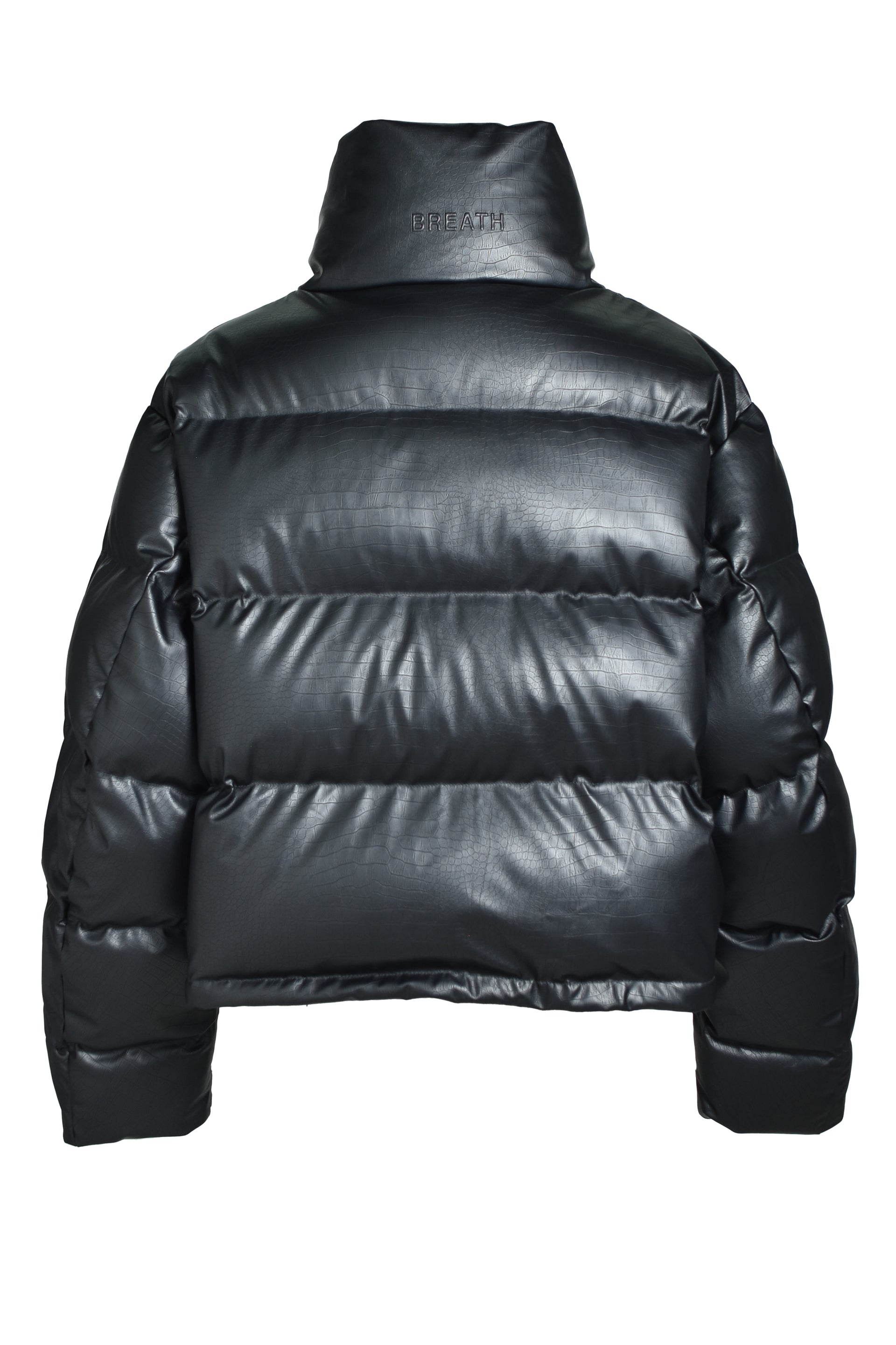 BREATH ブレス FW25FAUX LEATHER MATTE DOWN JACKET / BLK - NUBIAN